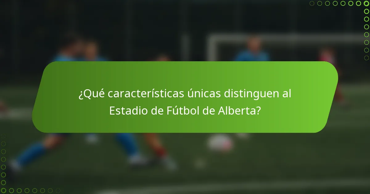 ¿Qué características únicas distinguen al Estadio de Fútbol de Alberta?